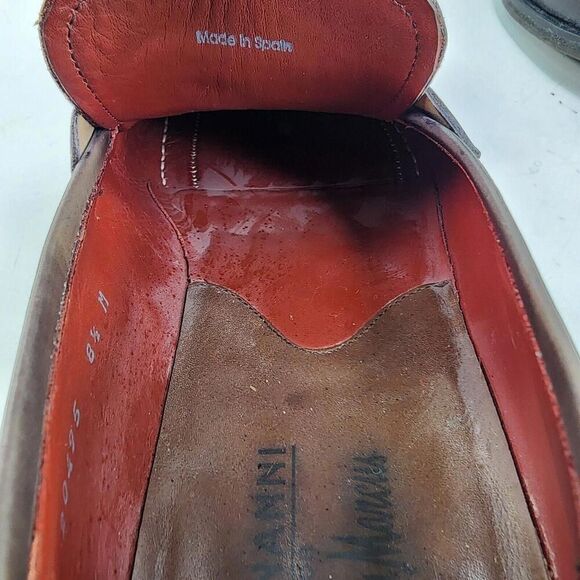 MAGNANNI THE MAINE DRESS LOAFERS US 8.5 M REED BROWN DISTRESSED SLIP-ON SHOES - Picture 12 of 13